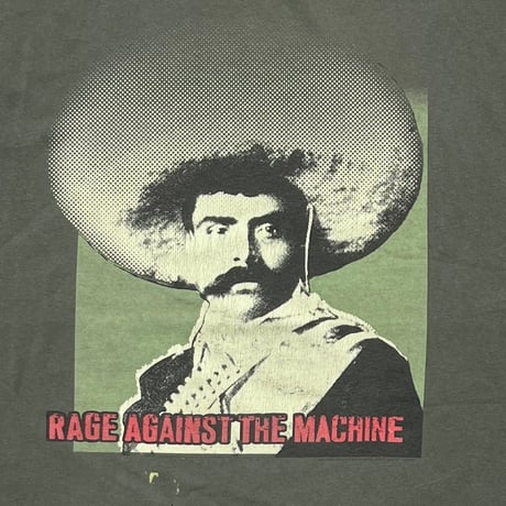 RAGE AGAINST THE MACHINE EMILIANO ZAPATA OLIVE GINAT BY TULTEX LARGE 5919