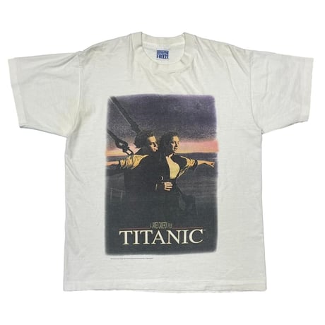 TITANIC 1998 MOVIE PROMO TEE WHITE FITS M-L 8260