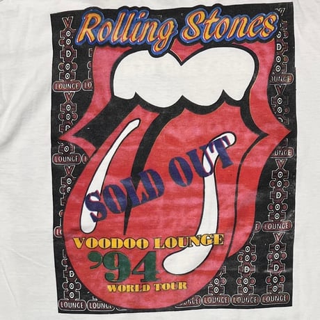 THE ROLLING STONES SPIKE TONGUE VOODOO LOUNGE BOOTLEG WHITE LARGE 6383