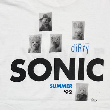 SONIC YOUTH dirty 100% 1992 WHITE LARGE 7241