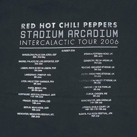 RED HOT CHILI PEPPERS STADIUM ARCADIUM INTERCALACTIC TOUR GILDAN LARGE 4601