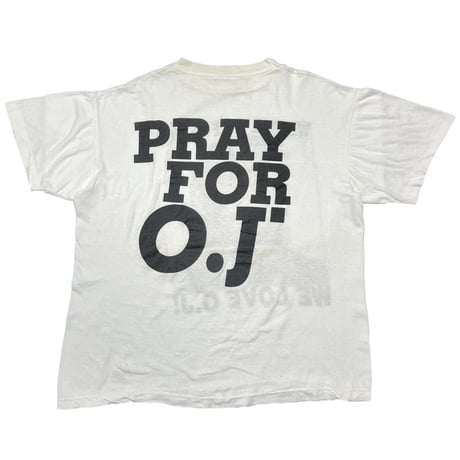 OJ SIMPSON PRAY FOR OJ PORTRAIT WHITE XL 0463