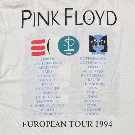PINK FLOYD DIVITION BELL EUROPEAN TOUR 1994 WHITE BROCKUM XL 5554