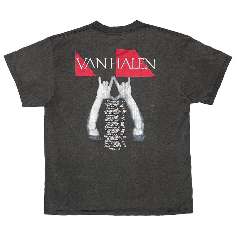 VAN HALEN OU812ワールドツアー Tシャツ Vintage 1988 Van Halen OU812 World Tour T-Shirt – Sabbatical