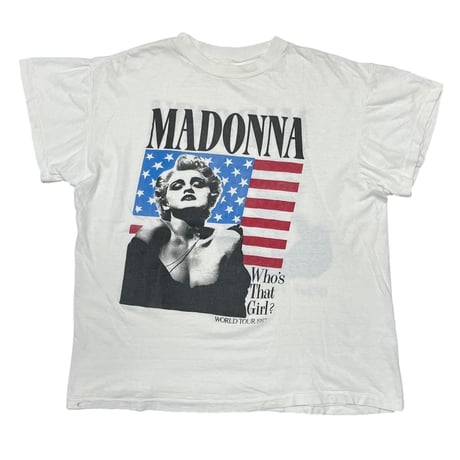 MADONNA Who's That Girl ? WORLD TOUR 1987 WHITE FITS XL 9363