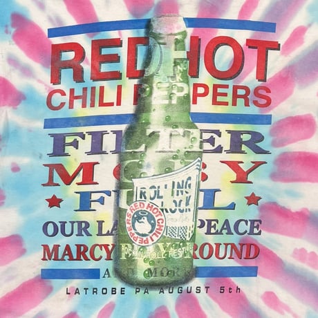 RED HOT CHILI PEPPERS ROLLING ROCK TOWN FAIR TIE DYE DELTA LARGE 1769