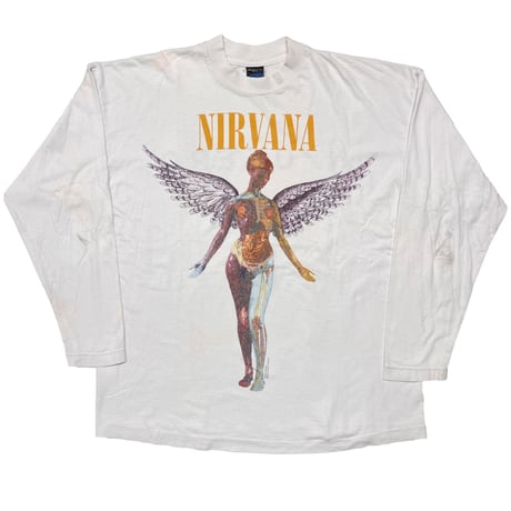 NIRVANA IN UTERO LS WHITE SCREEN STARS XL 8334