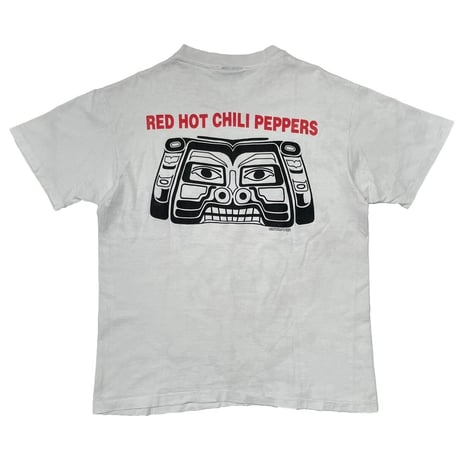RED HOT CHILI PEPPERS 1991 DOUBLE SIDE Aztec TEE WHITE GIANT XL 8378
