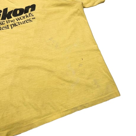 NIKON 80s TEXT LOGO LIGHT YELLOW ANVIL XL 8334