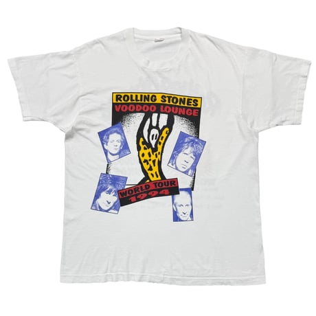 THE ROLLING STONES VOODOO LOUNGE BACK SPIKE TONGUE BOOTLEG WHITE XL 6107