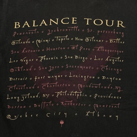 VAN HALEN BALANCE TOUR FRUIT OF THE LOOM XL 2526