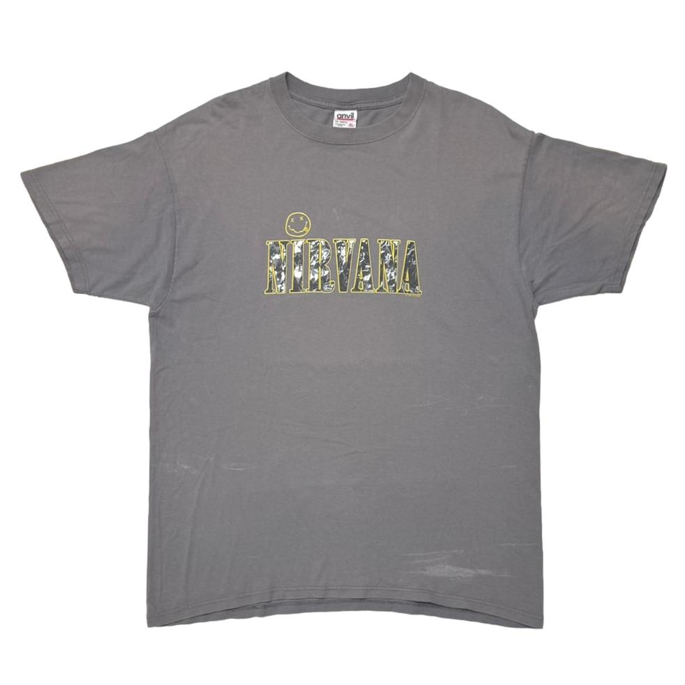 NIRVANA 1997 SMILE LOGO CHACOAL ANVIL XL 1345 |