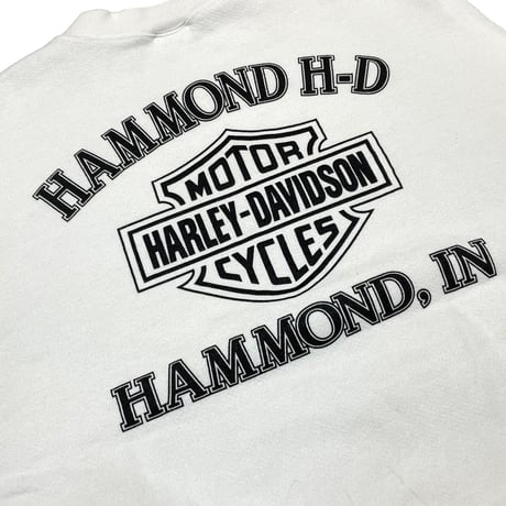 HARLEY DAVIDSON 1998 EAGLE HEAD HAMMOND H-D CREWNECK SWEATSHIRT WHITE XL 4089