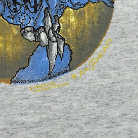 METALLICA 1993 PUSHEAD EAGLE EARTH SKULL HOODIE ASH GREY BROCKUM LARGE 0816