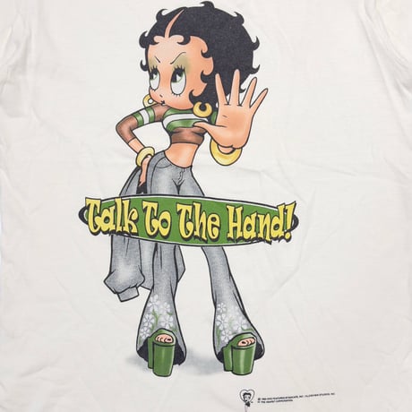 BETTY BOOP 1998 Talk To The Hand! WHITE FITS MEDIUM 6037