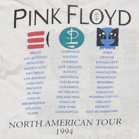 PINK FLOYD NORTH AMERICAN TOUR 1994 WHITE BROCKUM XL 3679