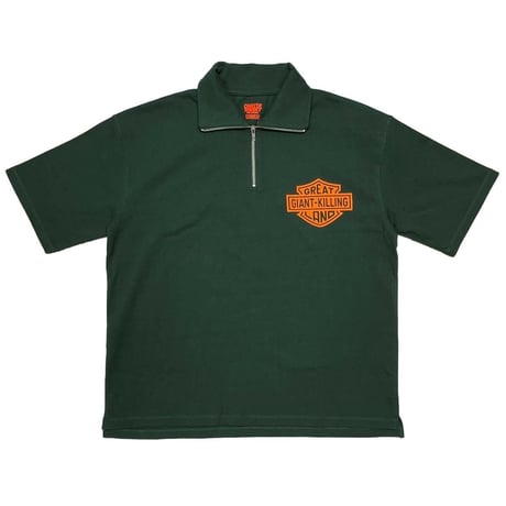 greatLAnd ORIGINAL GIANT KILLING SOUVENIR SHIRT HALF ZIP GREEN