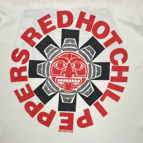 RED HOT CHILI PEPPERS 1991 DOUBLE SIDE Aztec WHITE TOUCH OF GOLD LARGE 5928