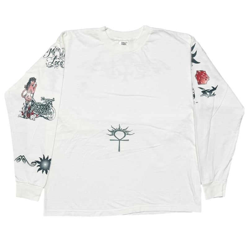 DENNIS RODMAN TATTOO LS WHITE XL 7905 | greatLA