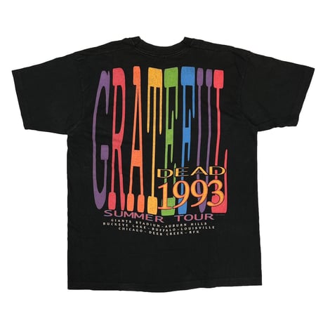 GRATEFUL DEAD 1993 SUMMER TOUR FRUIT OF THE LOOM BLACK XL 2062