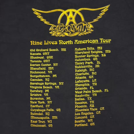 AEROSMITH NINE LIVES NORTH AMERICAN TOUR 1997 GIANT XL 3004