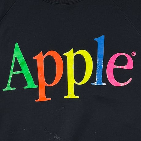 Apple MULTI COLOR LOGO CREWNECK SWEAT BLACK FRUIT OF THE LOOM XL 3888