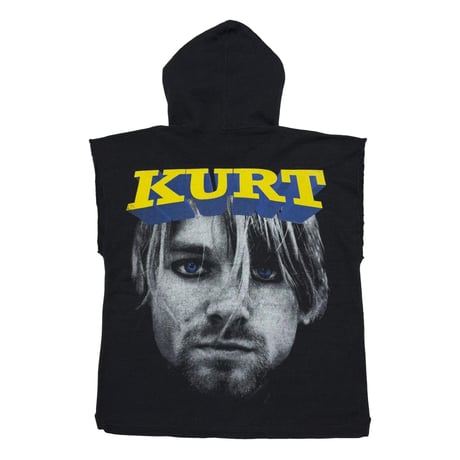 NIRVANA KURT MEMORIAL HOODIE BOOTLEG FITS XL SLEEVE CUT 5053