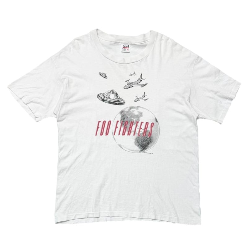 FOO FIGHTERS 1995 UFO WHITE ANVIL XL 8653 | gre