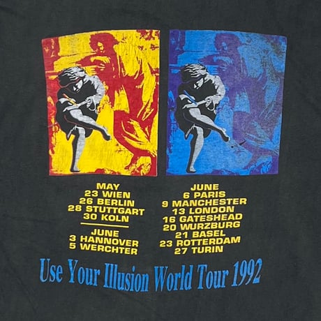 GUNS N' ROSES AXL ROSE FRONT USE YOUR ILLUSION BOOTLEG FITS XL 3339