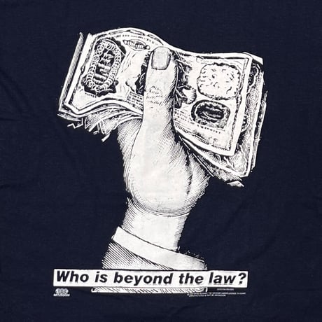 RAGE AGAINST THE MACHINE 1997 Who is beyond the law ? BARBARA KRUGER NAVY ARTIMONDE XL 8210