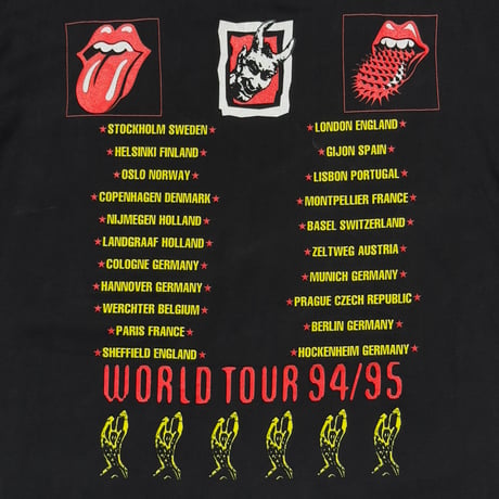 ROLLING STONES VOODOO LOUNGE 94/95 NORTH AMERICAN TOUR EURO FITS L-XL 0979