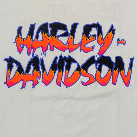 HARLEY DAVIDSON 1994 FLAME LOGO MONTREAL WHITE XL 1390