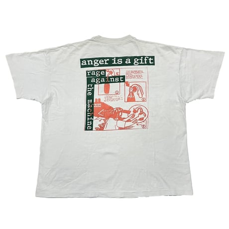 RAGE AGAINST THE MACHINE PORTRAIT BACK MOLOTOV WHITE SCREEN STARS XL 5861