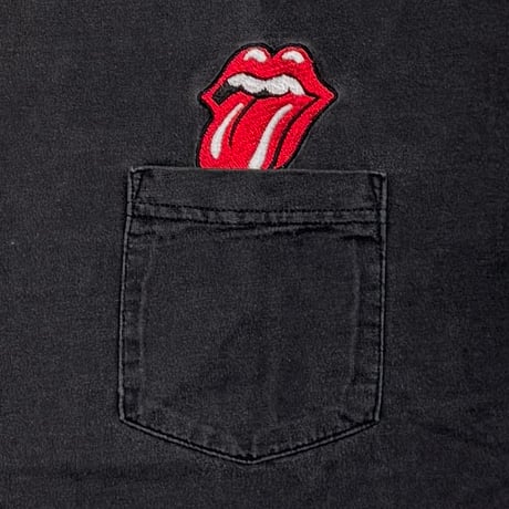 THE ROLLING STONES EMBROIDERY TONGUE POCKET TEE BROCKUM XL 8761