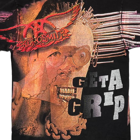 AERO SMITH GET A GRIP OVER PRINT giant BY TULTEX XL 8790
