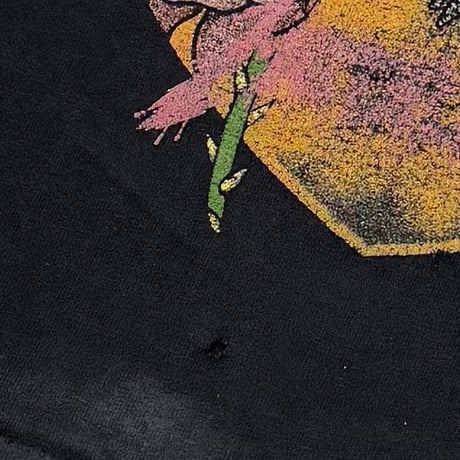 METALLICA PUSHEAD 1994 FLAMING FLOWER SKULL GIANT BY TEEJAYS LARGE 4863