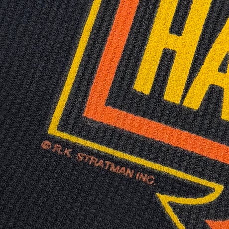 HARLEY DAVIDSON ORANGE EMBLEM ARM FLAMING THERMAL ROCHESTER BLACK XL 3787