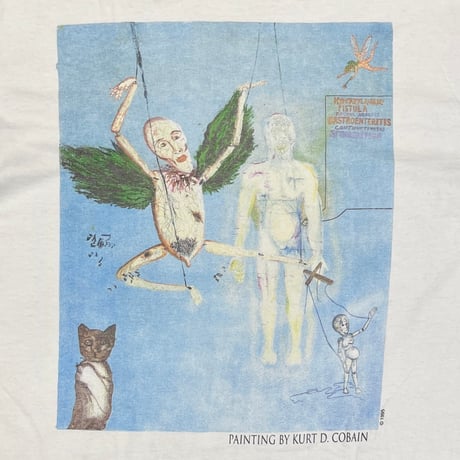 NIRVANA KURT COBAIN MEMORIAL ADULT WHITE SOF TEE LARGE 2014
