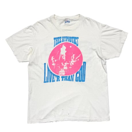 THEE HYPNOTICS by SUB POP LIVE'R THAN GOD WHITE HANES LARGE 0420