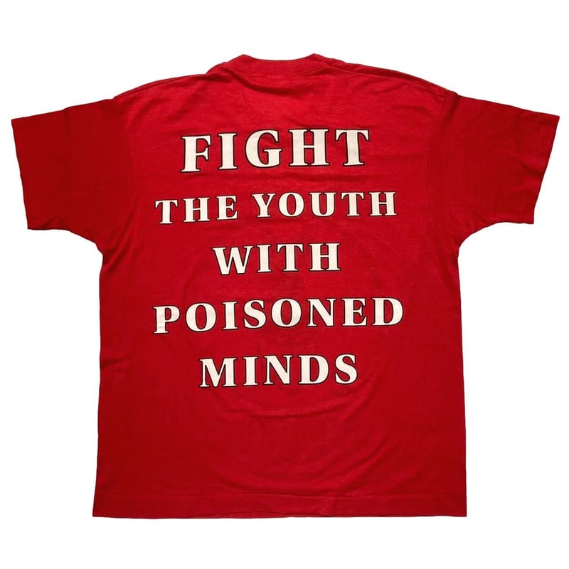 FISHBONE 1991 RACISM SUCKS TEE RED SCREEN STARS