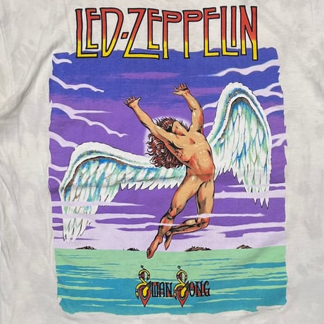 LED ZEPPELIN SWAN SONG DOUBLE SIDE WHITE HANES XL 6805