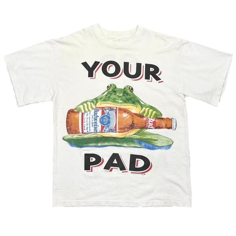 Budweiser 1995 YOUR PAD OR MINE? WHITE FITS XL 8347