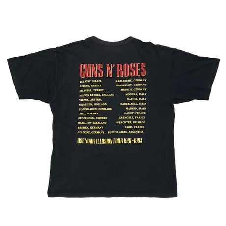 GUNS N' ROSES BAD APPLE USE YOUR ILLUSION TOUR 1991-93 EURO XL 7931