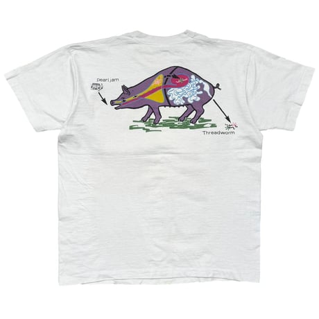 PEARL JAM THREADWORM WHITE FRUIT OF THE LOOM LARGE 3754