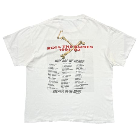 RUSH ROLL THE BONES 1991-92 TOUR WHITE FITS XL 3900