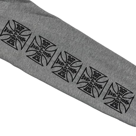 WEST COAST CHOPPERS IRON CROSS LS ASH GREY LARGE 8561