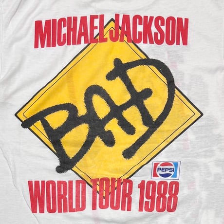 MICHAEL JACKSON PUZZLE WORLD TOUR 1988 PEPSI WHITE OSFA FITS XL 3467