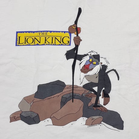 DISNEY VINTAGE LION KING RAFIKI 1994 WHITE MURINA XXL 0313