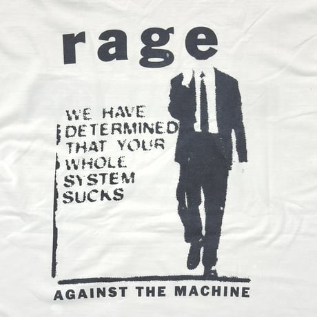 RAGE AGAINST THE MACHINE WE HAVE DETERMINED WHITE BRIGHT GREEN EURO XL 6734