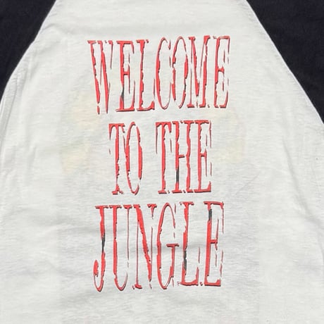 GUNS N' ROSES 1989 WELCOME TO THE JUNGLE RAGLAN FITS LARGE 3354